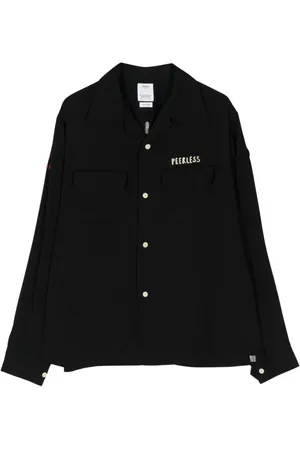VISVIM Camisa Keesey con eslogan bordado