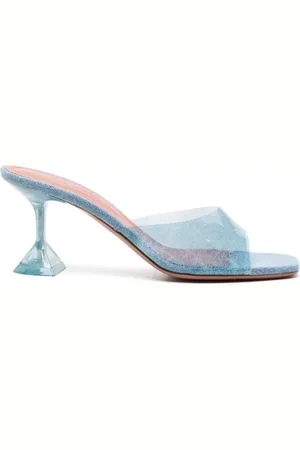 Amina Muaddi Mules Lupita Glass vaqueros