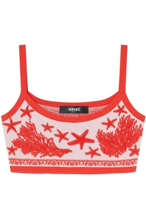 VERSACE Top corto Barocco Sea