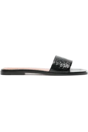 PARIS TEXAS Sandalias con efecto de piel de cocodrilo