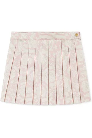 VERSACE Falda plisada con estampado Barocco