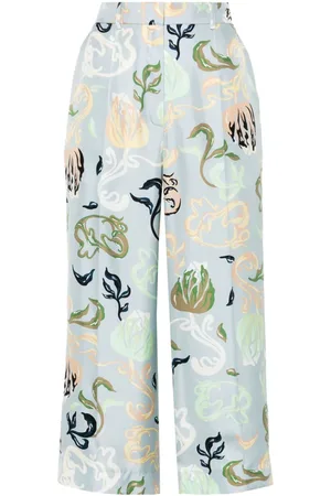 Lanvin Pantalones capri con motivo gráfico