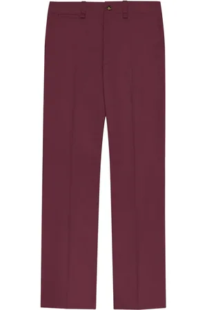 Saint Laurent Pantalones rectos con bolsillos