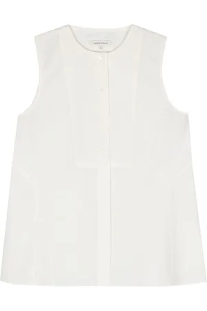 Maison Kitsuné Camisa sin mangas con efecto arrugado