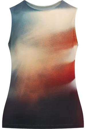 Issey Miyake Top con estampado abstracto