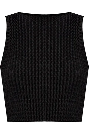Issey Miyake Top corto sin mangas