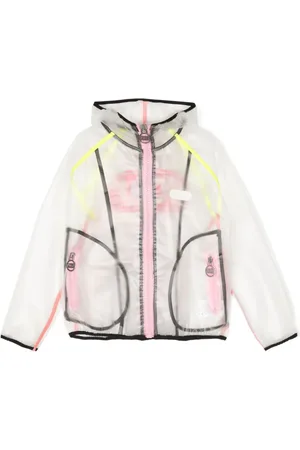 GCDS Chaqueta transparente con capucha y logo