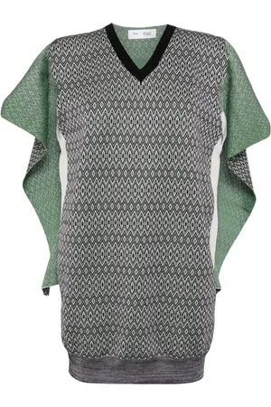 TOGA PULLA Chaleco con motivo geométrico en intarsia
