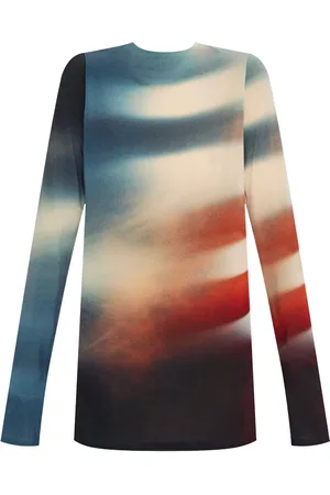 Issey Miyake Vestido con estampado abstracto