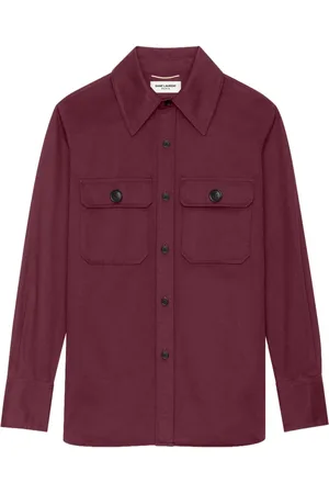 Saint Laurent Camisa Saharienne de manga larga