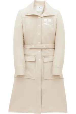 Courrèges Gabardina con parche del logo