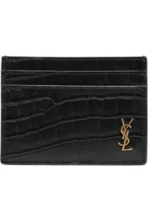 Saint Laurent Tarjetero con logo Cassandre