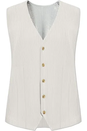 Issey Miyake Chaleco plisado con cuello en V