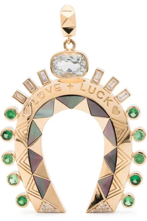 HARWELL GODFREY Colgante Major Love + Luck Horseshoe en oro amarillo de 18 ct