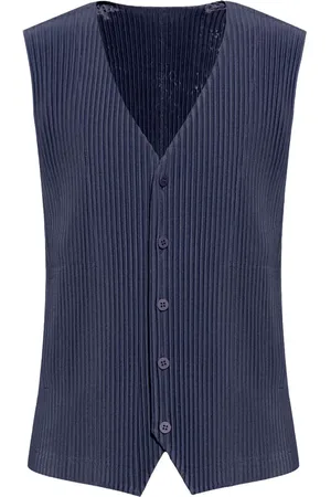 Issey Miyake Chaleco plisado con cuello en V