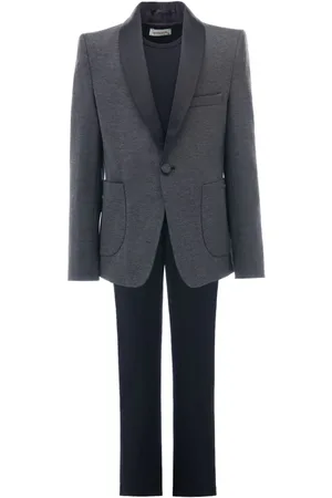 M. Moustache Traje Olivero con efecto de melange