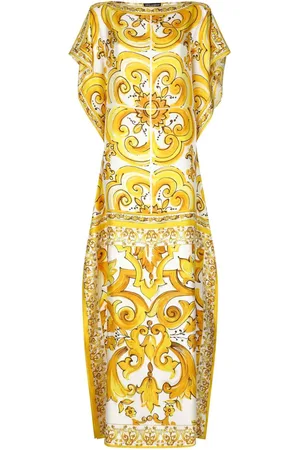 Dolce & Gabbana Vestido largo Majolica de seda