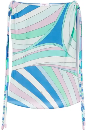 Puccini Top con nudo y estampado Iride