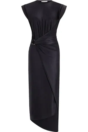 Paco rabanne Vestido midi con detalle fruncido