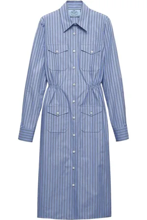 Prada Vestido camisero a rayas