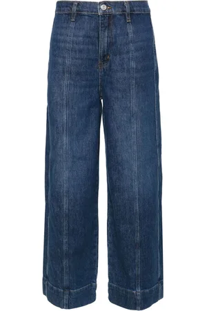 Frame Vaqueros anchos Seamed de talle alto