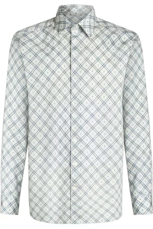 Etro Camisa a cuadros con motivo de cachemira