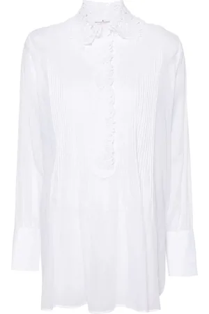 ERMANNO SCERVINO Blusa plisada con bordado floral