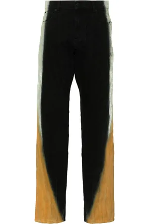 MUGLER Vaqueros Spiral estilo baggy con efecto degradado