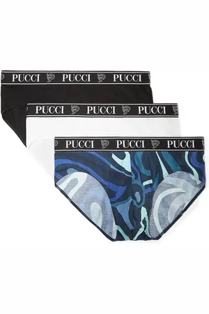 Puccini Pack de tres calzoncillos con logo en la cinturilla