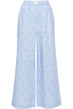 ROTATE Pantalones rectos a rayas