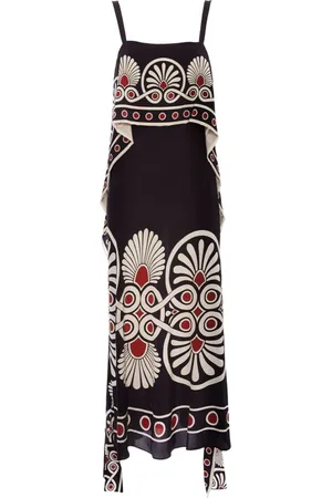 La DoubleJ Vestido Slip-Around con estampado geométrico