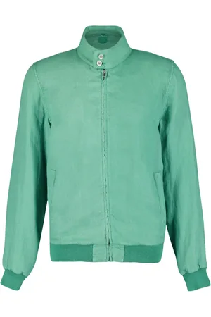 120% Lino Chaqueta bómber con cremallera
