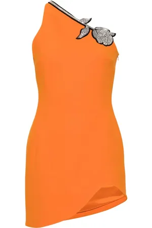 DAVID KOMA Vestido corto con apliques florales