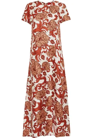 La DoubleJ Vestido Swing con estampado botánico