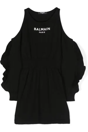 Balmain Vestido con logo estampado