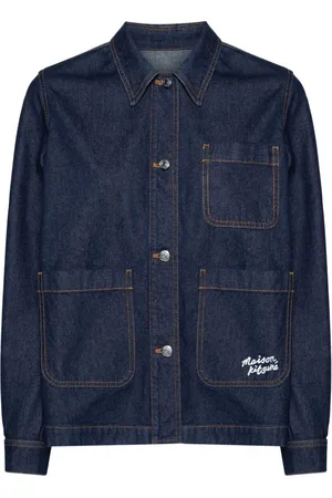 Maison Kitsuné Chaqueta vaquera con logo bordado