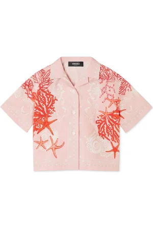 VERSACE Camisa con estampado de corales