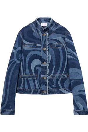 Puccini Chaqueta vaquera con estampado Marmo