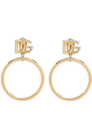 Dolce & Gabbana Pendientes de aro con logo DG