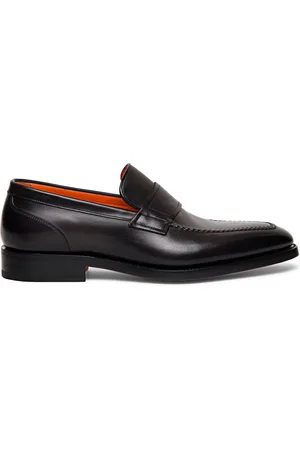 santoni Mocasines penny con puntera de almendra