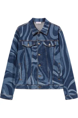 Puccini Chaqueta vaquera con estampado Marmo