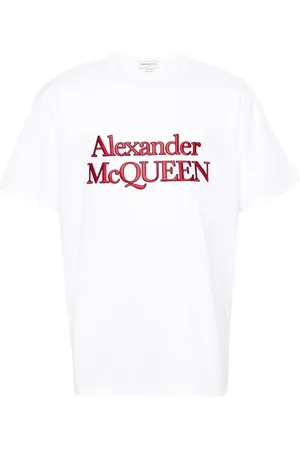 Alexander McQueen Camiseta con logo bordado