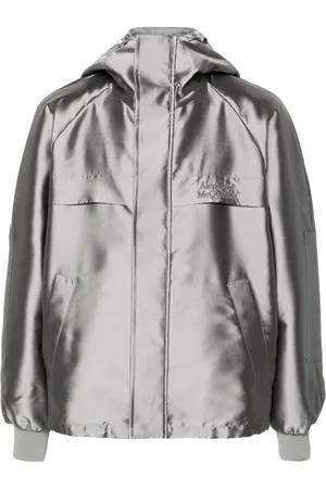 Alexander McQueen Chaqueta con capucha y logo bordado