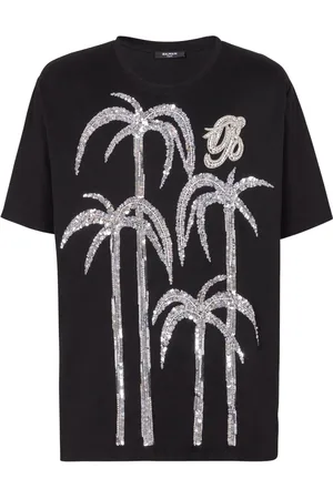 Balmain Camiseta con lentejuelas