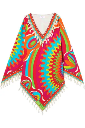 Puccini Minivestido estilo caftán con estampado Bersaglio