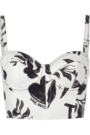 Moschino Top tipo bustier con motivo gráfico