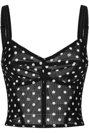 Dolce & Gabbana Top estilo corsé con lunares