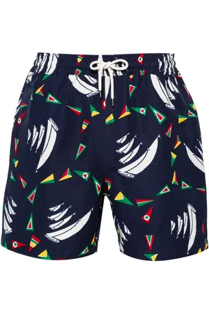 Ralph Lauren Bañador Traveler de tejido seersucker
