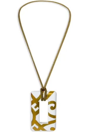 Hermès Collar con colgante de porcelana