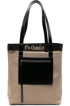 Alexander McQueen Bolso shopper con logo bordado